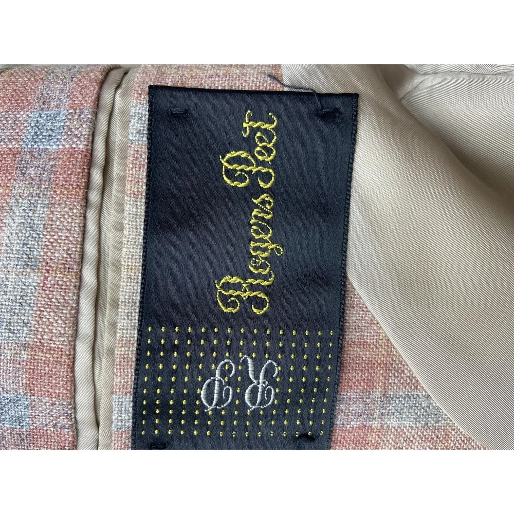 Rogers Peet Blazer Mens Small‎ S37 Plaid Wool Silk Blend Sport Coat